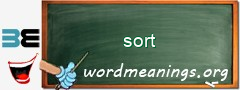 WordMeaning blackboard for sort